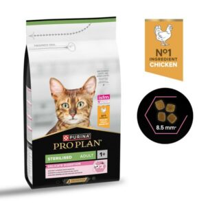PURINA PRO PLAN Croquettes au Poulet pour chat adulte stérilisé en surpoids 1.kg