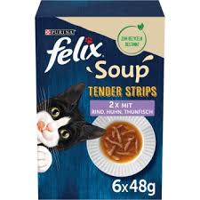 FELIX SOUPE POULET,BOEUF&THON 6*48GR