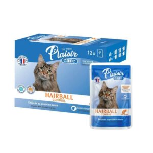 PLAISIR CARE HAIRBALL POCHON 12x100gr CHAT