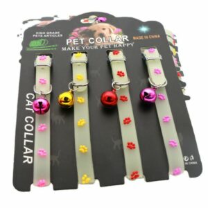 Collier fluorescent chat et petit chien pack de 4